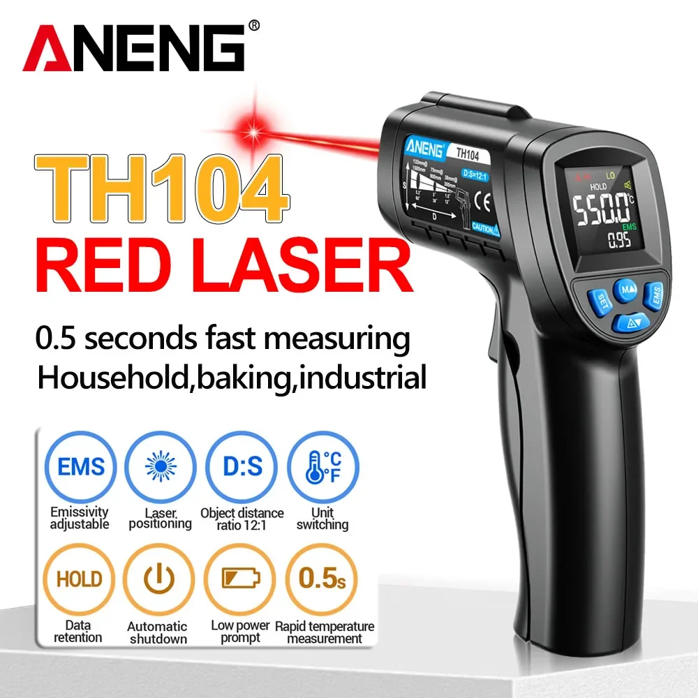 ANENG TH104 휴대용 적외선 온도계 -50~55 - Industrial Laser Temperature Sensor 리뷰 및 가격