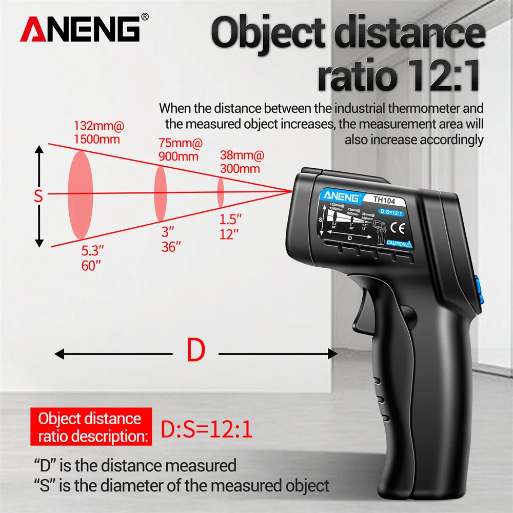 ANENG TH104 적외선 핸드헬드 온도계 -50~5 - Industrial Laser Temperature Sensor 리뷰 및 가격